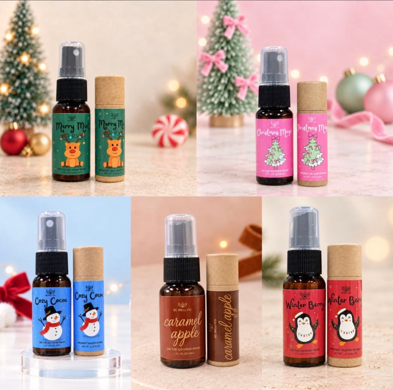 Holiday Bundle- lip balm and hand sanitizer